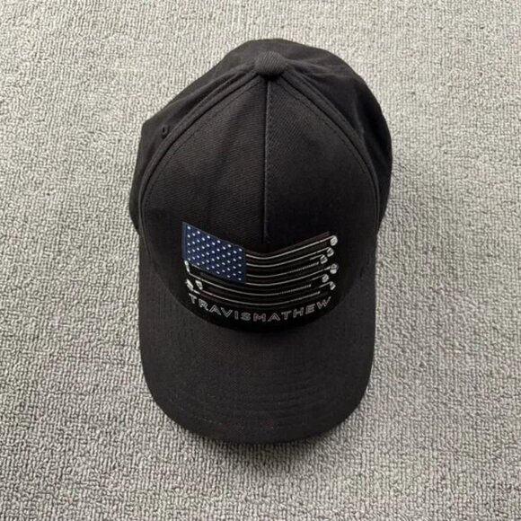 Travis Mathew Hat Adults Small Medium Black Fitted Golfing Cap Casual Men’s - Picture 4 of 7